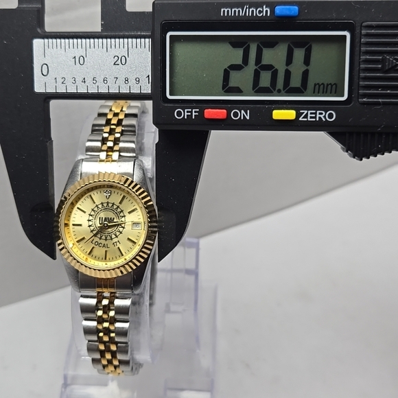 Womens President Date UAW Union Local 171 Two-Tone Wrist Watch New Battery - Picture 4 of 10